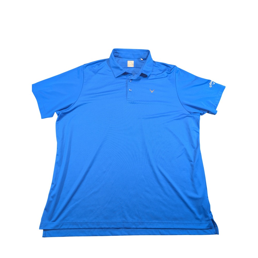 Callaway Mens Opti-Dri Swing Tech Blue Short‎ Sleeve Golf Polo Shirt Size 3XL